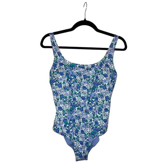 NWT VINEYARD VINES FLORAL BLUE PREPPY ONE-PIECE SWIMSUIT W BUILT IN PADS SIZE XS - Picture 5 of 10